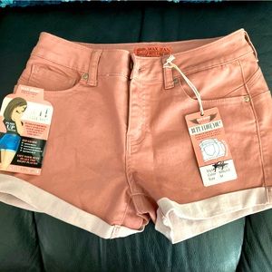 Butt lifting/ enhancing coloured Jean shorts